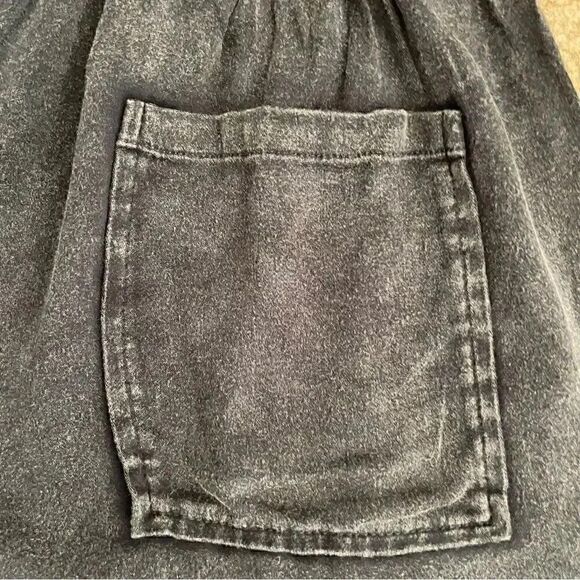 Chaser Black Short Romper Drawstring Elastic Waist Boho Minimalist Dress M - Picture 4 of 10